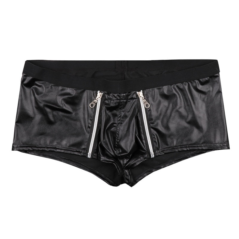 Sexy Leather Boxer Shorts