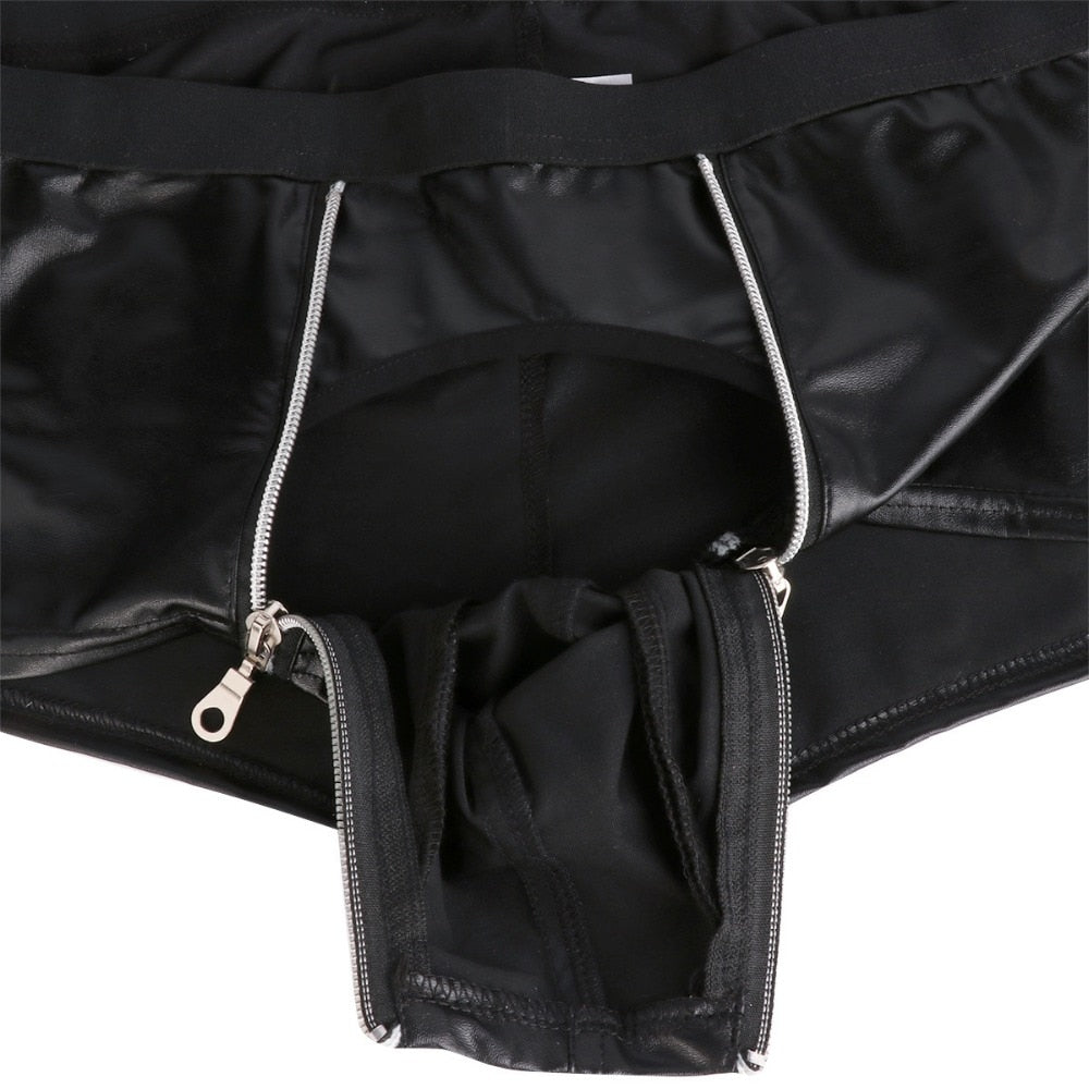Sexy Leather Boxer Shorts