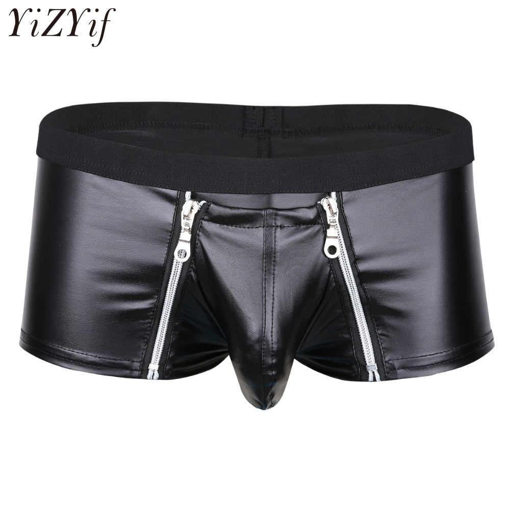 Sexy Leather Boxer Shorts