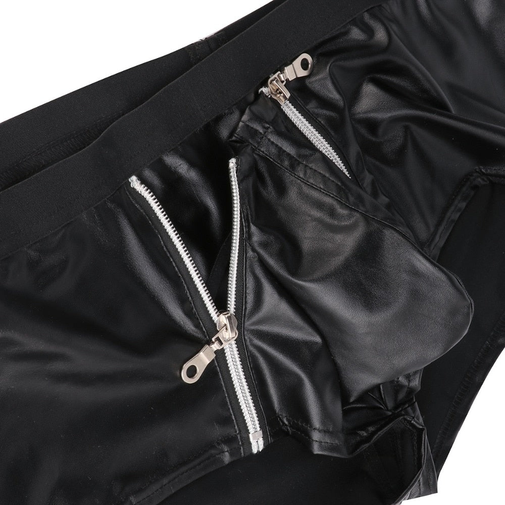 Sexy Leather Boxer Shorts