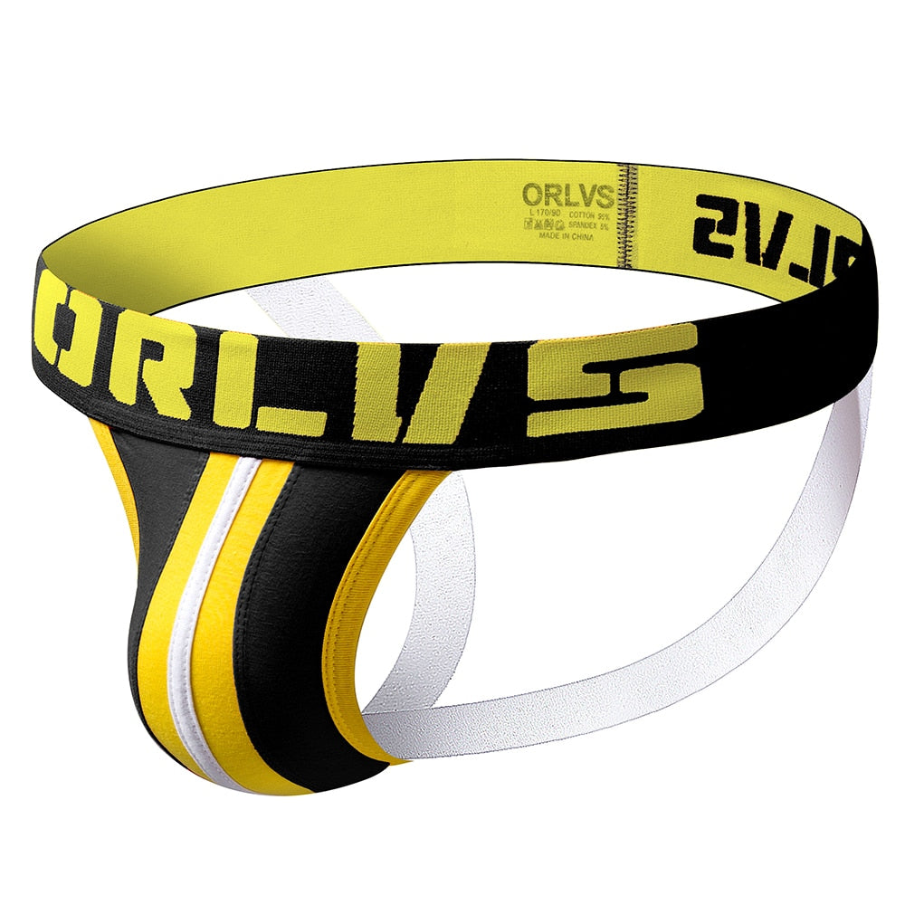 Orlvs Jockstrap Negro/Amarillo