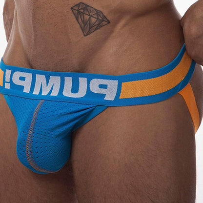 Jockstrap Celeste-Naranjo - Sexy Hombre